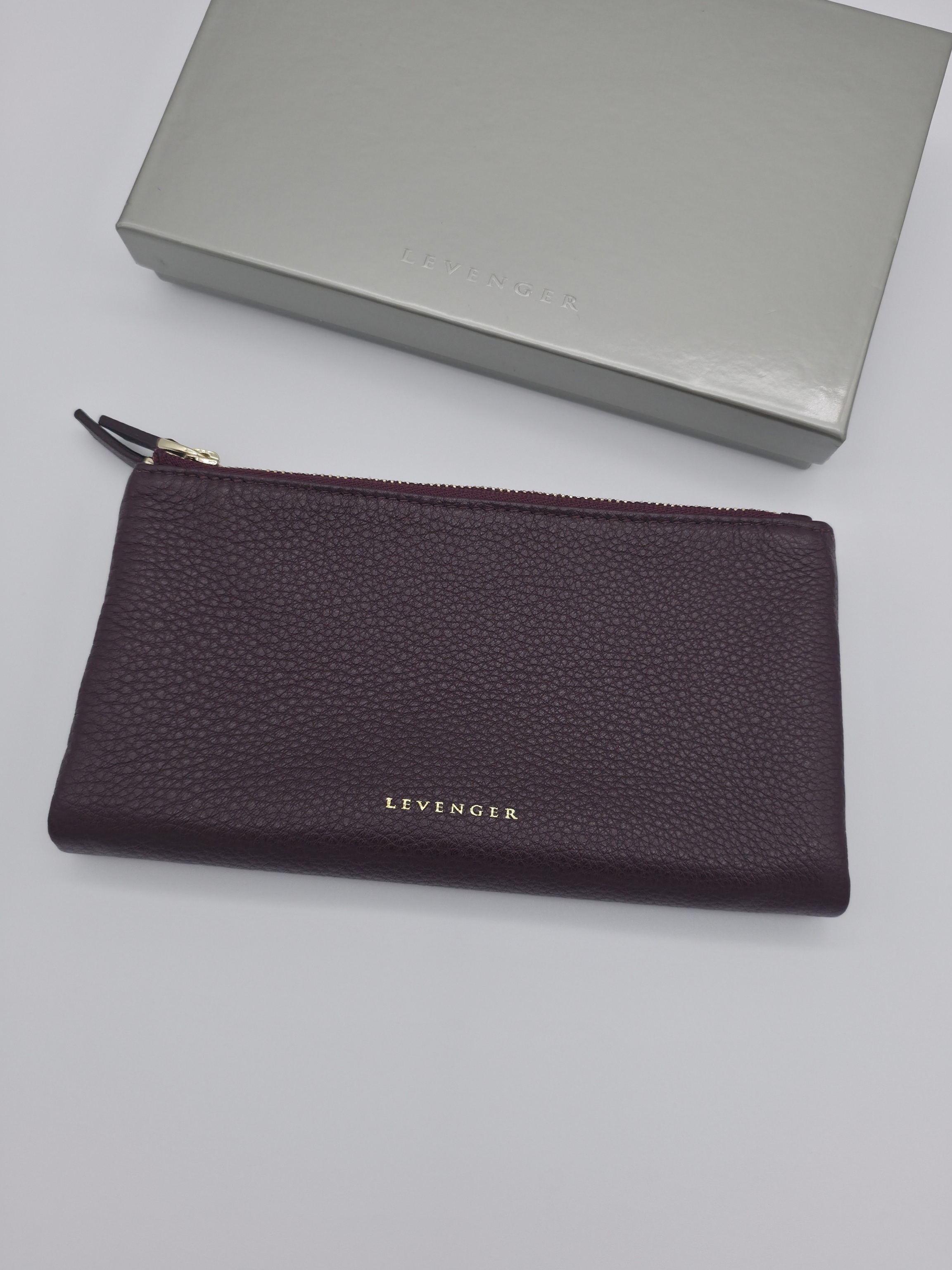 Levenger Zip Card Holder Wallet - Burgundy Nwt — image 2 of 6